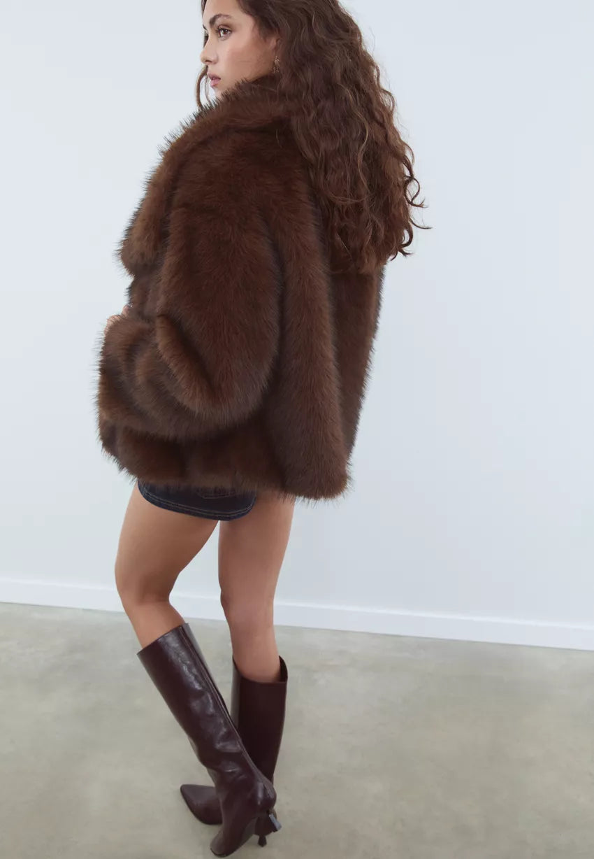 Nell | Cropped Fur Jacket
