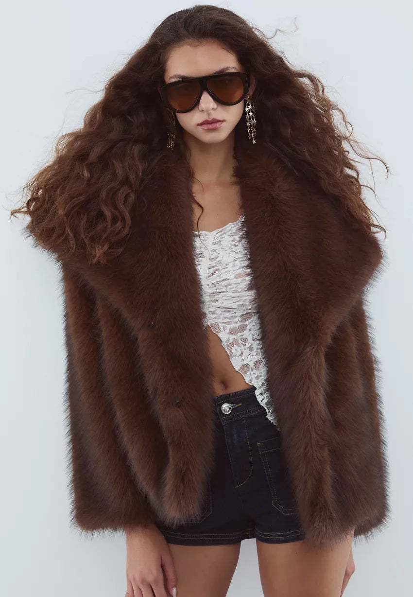Nell | Cropped Fur Jacket