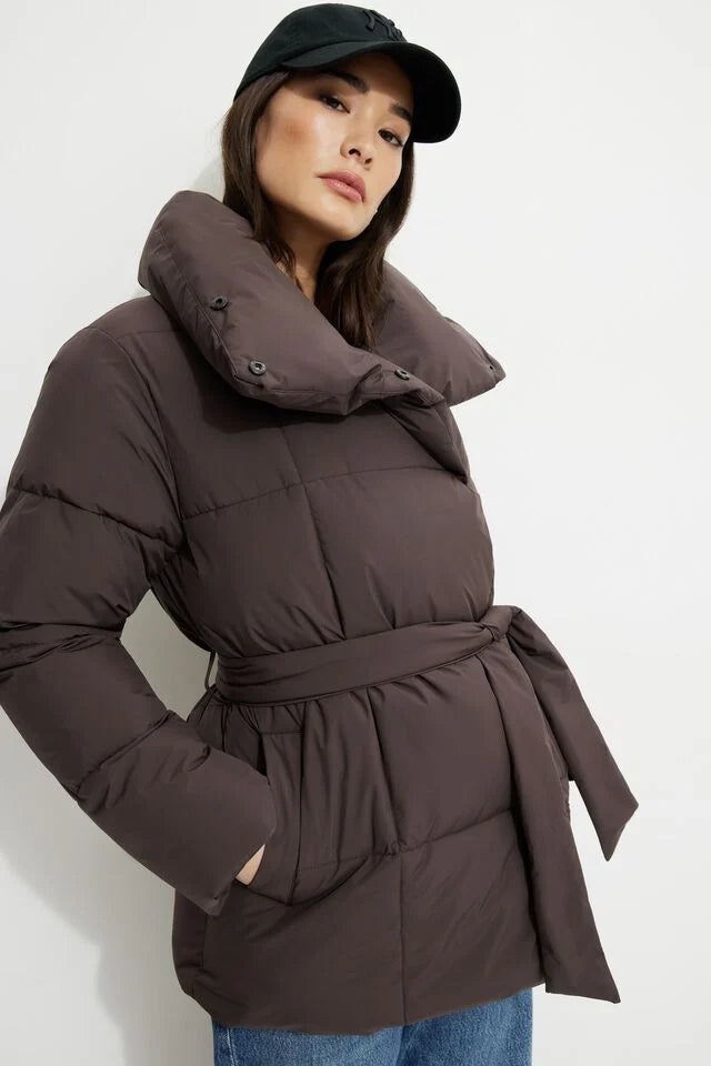 Abigail | Belted Midi Puffer Jacket