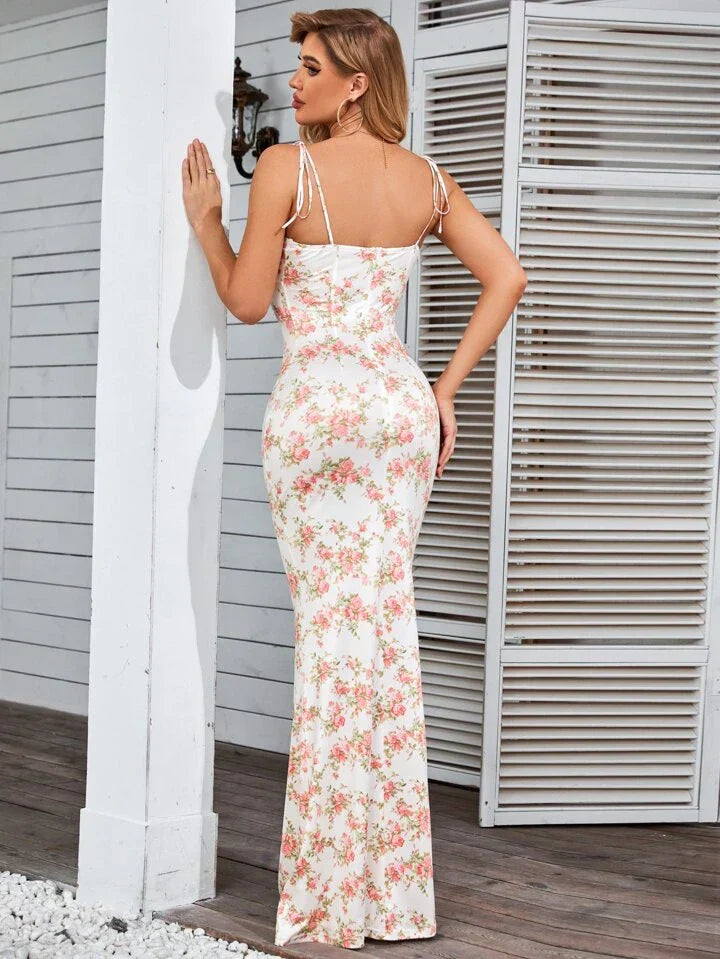 Amalia | Flower Maxi Dress